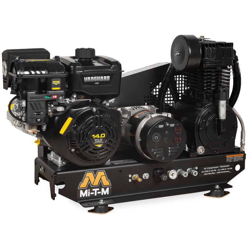 Mi-T-M AG2-SV14-B Air Compressor / Generator – 15.7 CFM, 4000W Gen, Vanguard