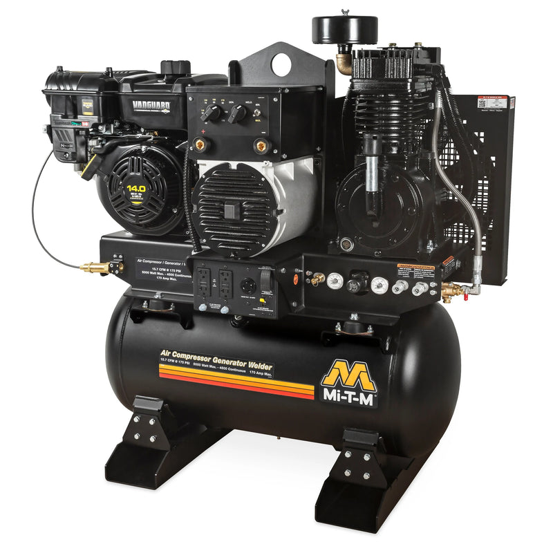 Mi-T-M AGW-SV14-30M Air Compressor / Generator / Welder – 30-Gal, 16.4 CFM, 5...