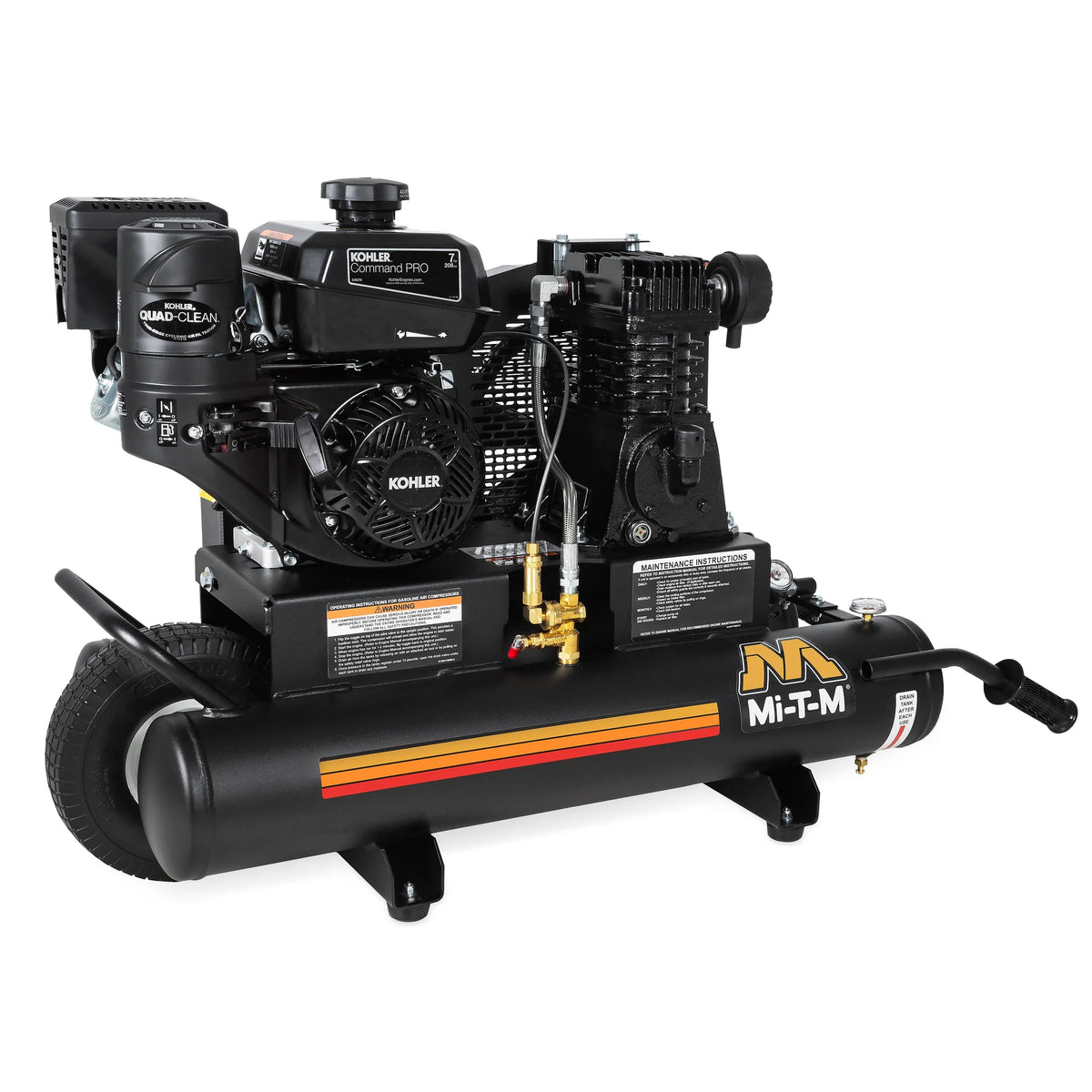 Mi-T-M AM1-PK07-08M Air Compressor – 8-Gal, 13.9 CFM, Kohler