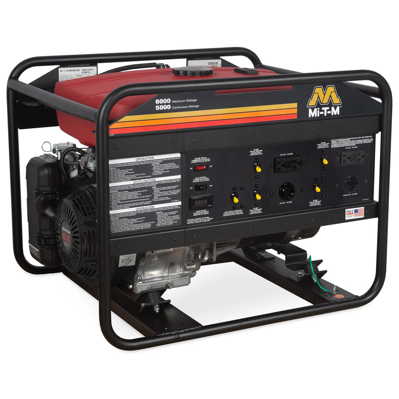 Mi-T-M GEN-6000-0MH0 Generator – 6000 watts, Honda