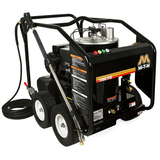 Mi-T-M HSE-1002-0MG10 Mi-T-M HSE-1002-0MG10 Hot Water Pressure Washer – 1000 PSI, 2.0 GPM, Diesel