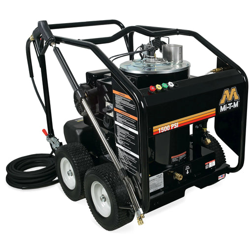 Mi-T-M HSE-1502-0MG10 Mi-T-M HSE-1502-0MG10 Hot Water Pressure Washer – 1500 PSI, 2.0 GPM, Diesel