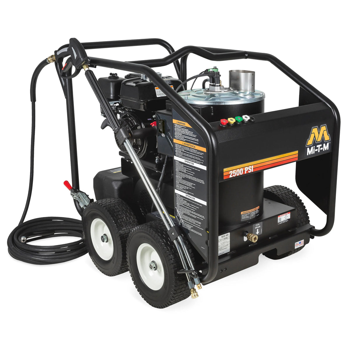 Mi-T-M HSP-2503-0MMH Hot Water Pressure Washer – 2500 PSI, 2.6 GPM, Honda