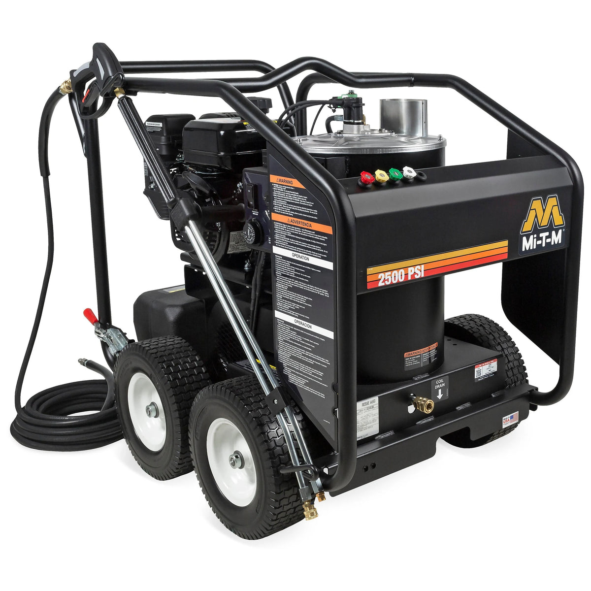 Mi-T-M HSP-2503-0MMM Hot Water Pressure Washer – 2500 PSI, 2.6 GPM, OHV engine