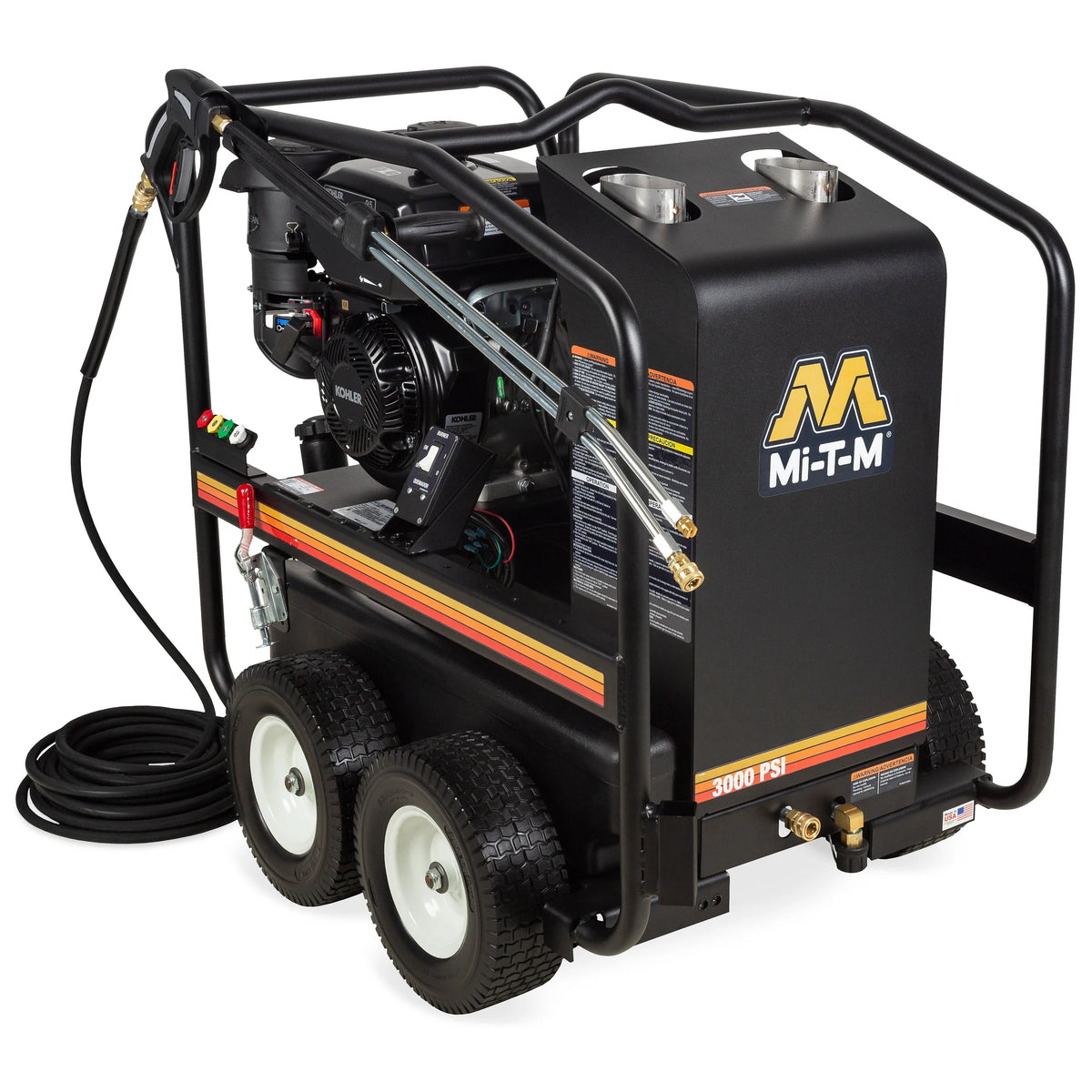 Mi-T-M HSP-3003-3MGK Hot Water Pressure Washer – 3000 PSI, 2.9 GPM, Kohler
