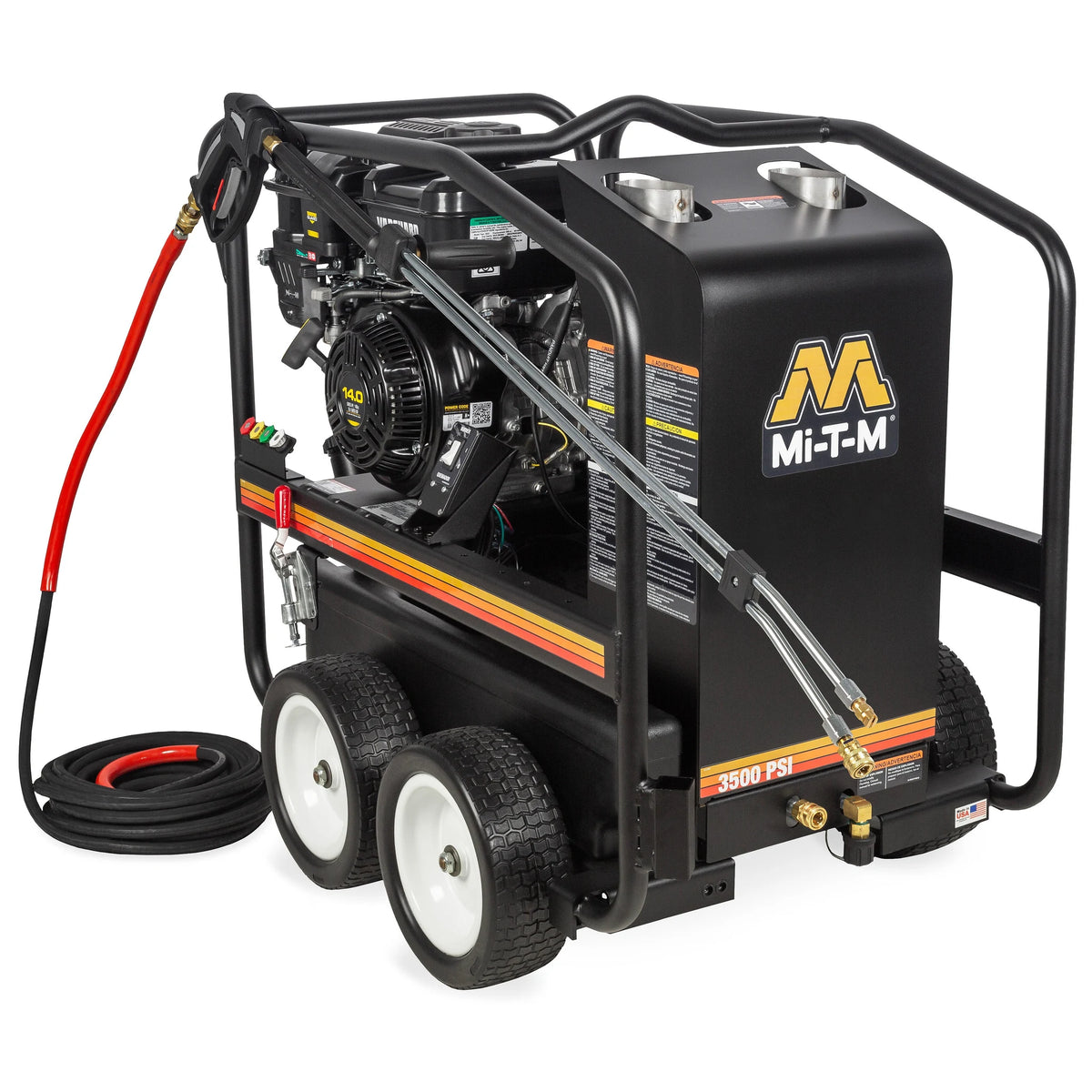 Mi-T-M HSP-3504-3MGV Hot Water Pressure Washer – 3500 PSI, 3.3 GPM, Vanguard