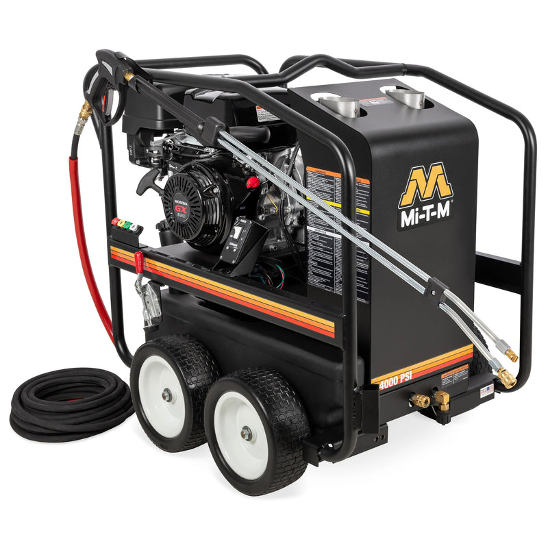 Mi-T-M HSP-4004-3MGH Hot Water Pressure Washer – 4000 PSI, 3.3 GPM, Honda