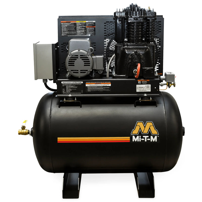 Mi-T-M ACS-23175-80HM Air Compressor – 7.5 HP, 80-Gal Horizontal, 230V 1φ
