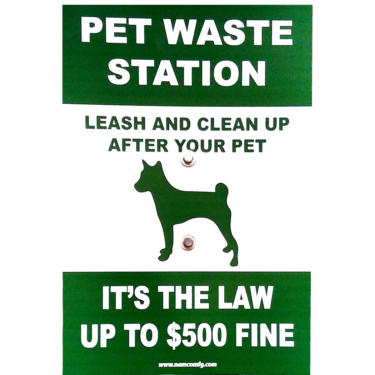 Namco Pet Waste Sign (2123A)