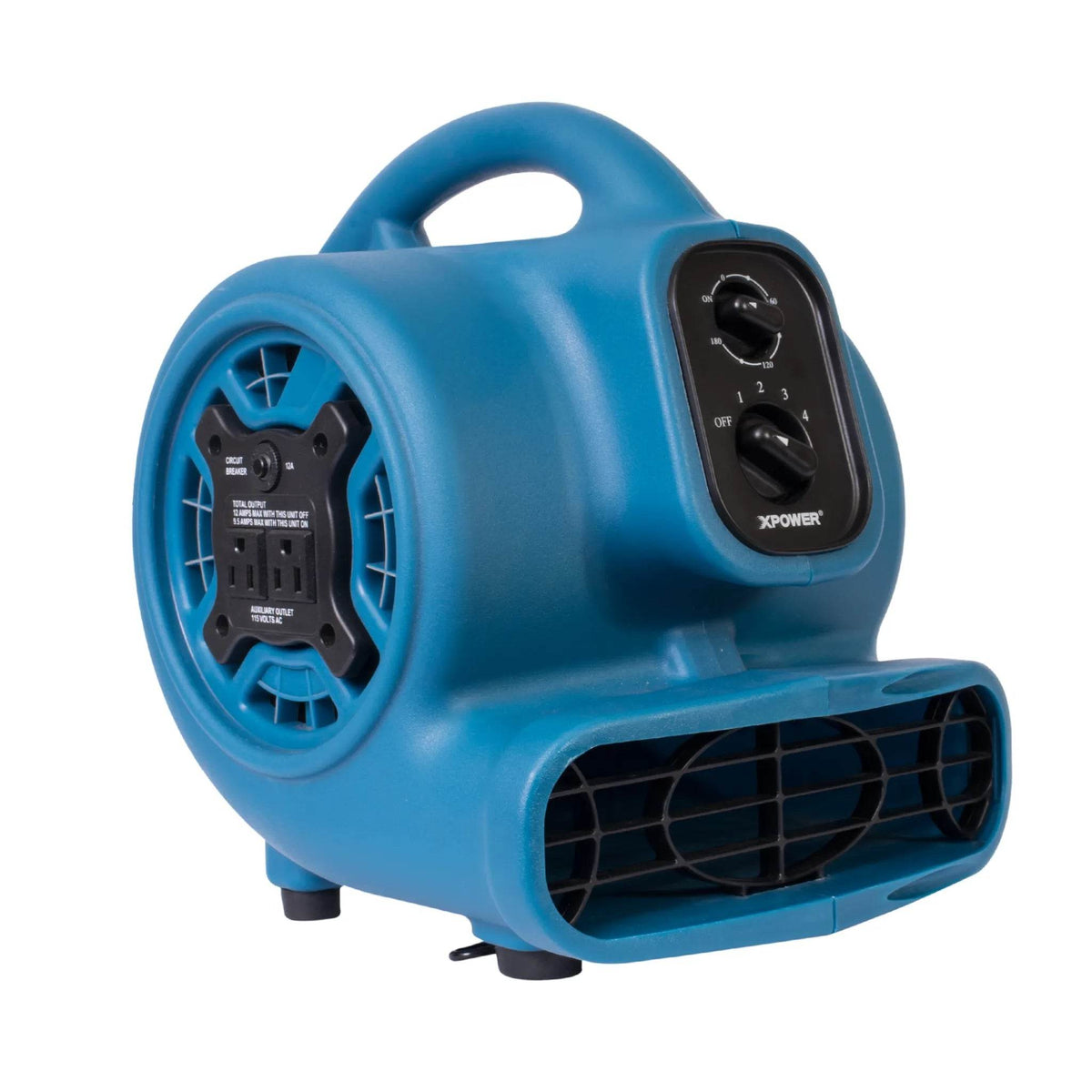 XPOWER P-230AT 1/4 HP Compact Air Mover - P-230AT-Blue - Water Damage Restoration – 925 CFM, 4 HP