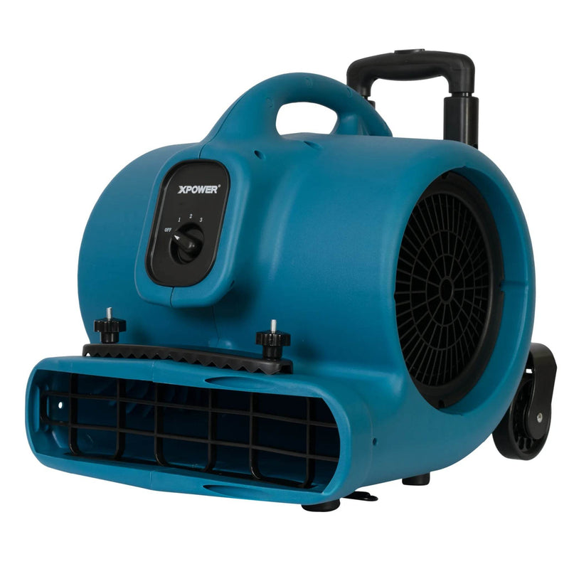 XPOWER P-630HC 1/2 HP Air Mover with Telescopic Handle & Wheels - US Cleaning Tools