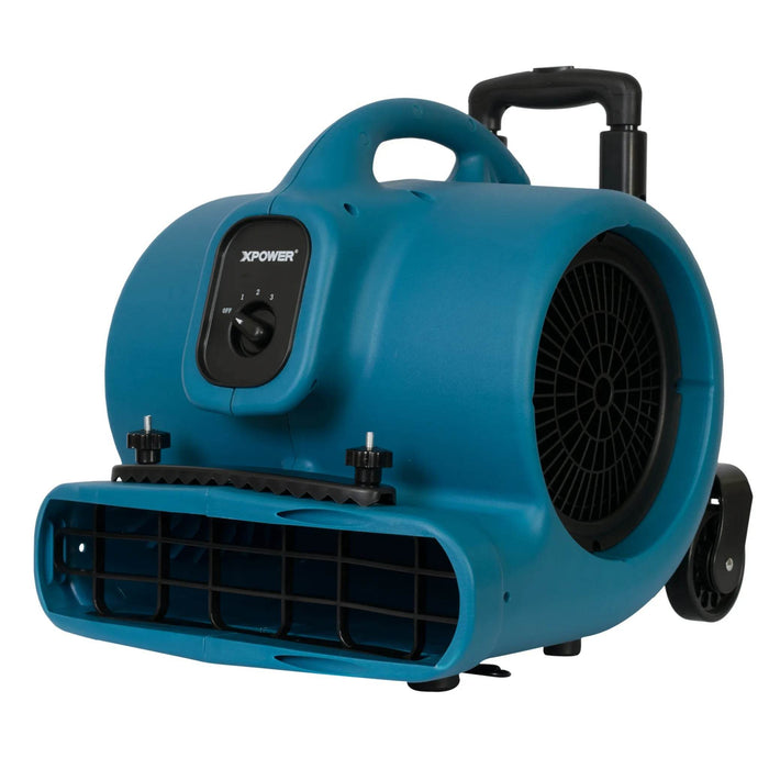 XPOWER P-630HC 1/2 HP Air Mover with Telescopic Handle & Wheels - US Cleaning Tools