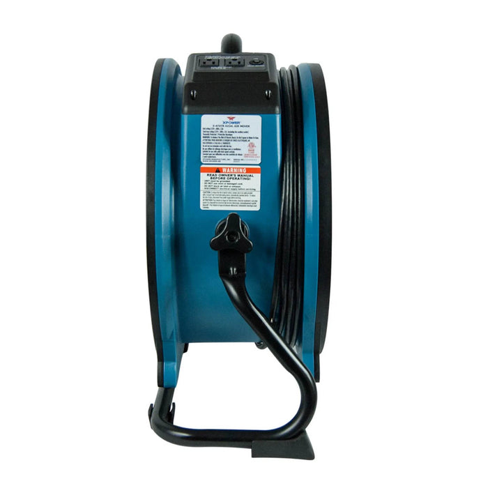 XPOWER X-47ATR Professional Sealed Motor Axial Fan (1/3 HP) Air Mover - US Cleaning Tools
