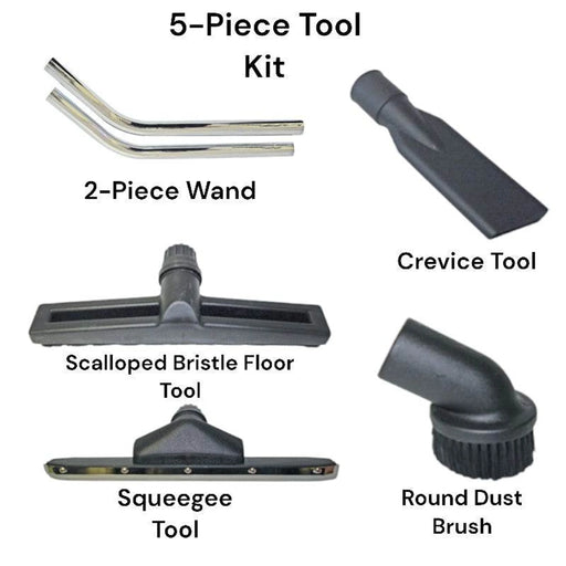 Mercury Storm Wet/Dry 20-Gallon Vacuum with 5-Piece Tool Kit - Poly Tank (WVP-20) - US Cleaning Tools