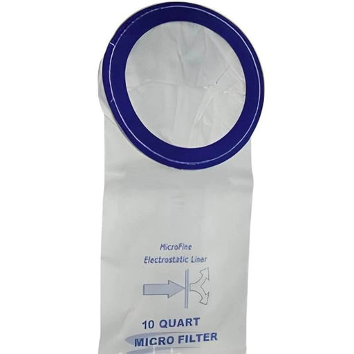 Mercury 10 Qt. Backpack Vacuum Replacement Bags - Pack of 10 - US Cleaning Tools