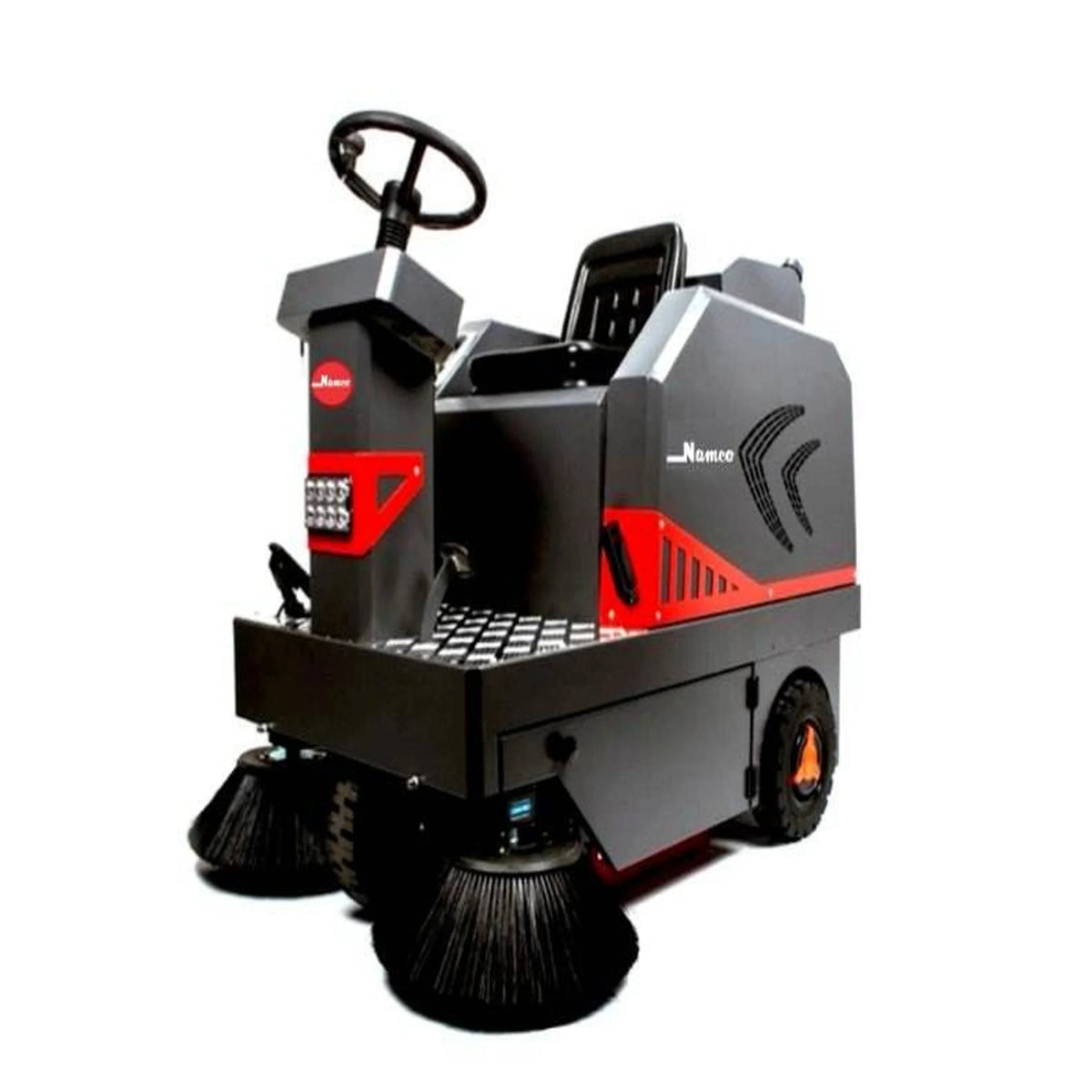 Namco 7800FS 48V Ride-On Industrial Floor Sweeper – 70,000 sq ft/hr, 13-Gal Water Tank