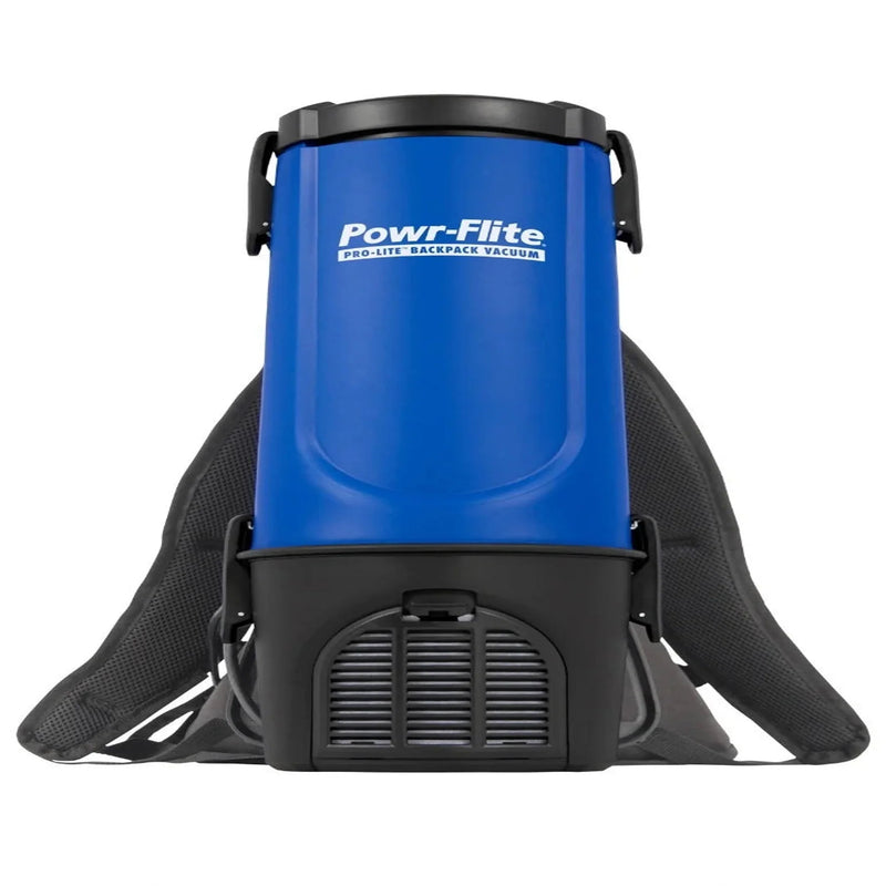Powr-Flite BP4S Pro-Lite Backpack Vacuum – 4-Qt, 71 dBA, CRI Silver, 40' Cord