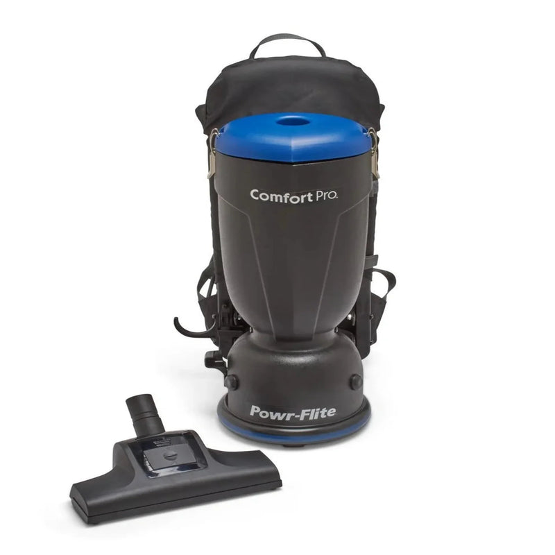 Powr-Flite BP6S Comfort Pro Backpack Vacuum – 6-Qt, CRI Gold, 50' Safety Cord