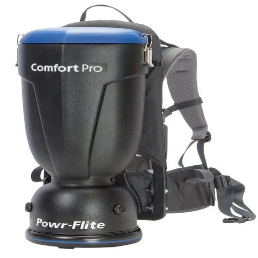 Powr-Flite BP10P Comfort Pro Premium Backpack Vacuum – front view