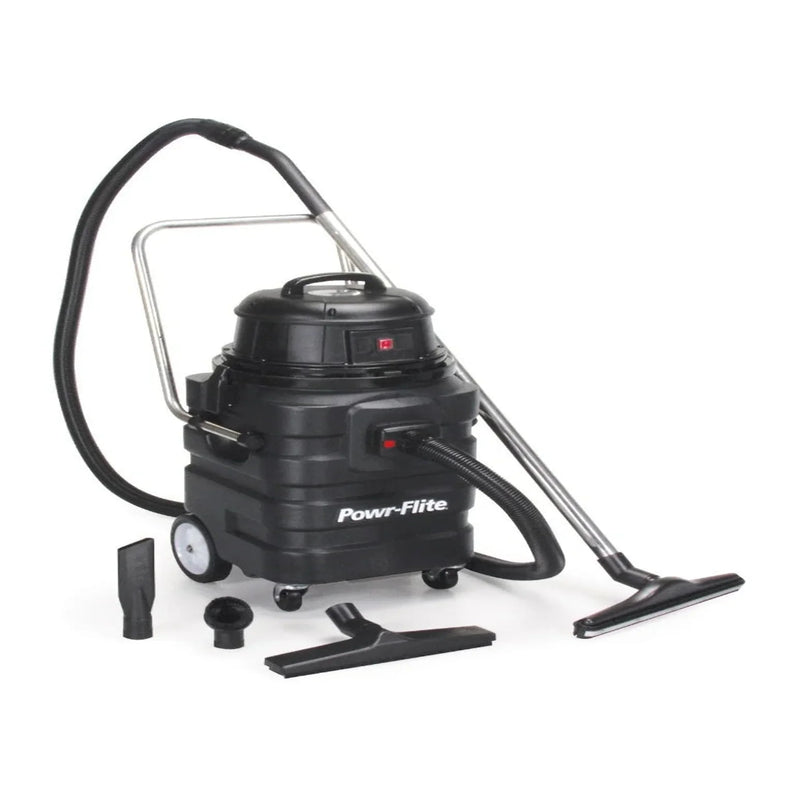 Powr-Flite 15-Gallon Commercial Wet/Dry Vacuum – Stainless Steel or Poly Tank