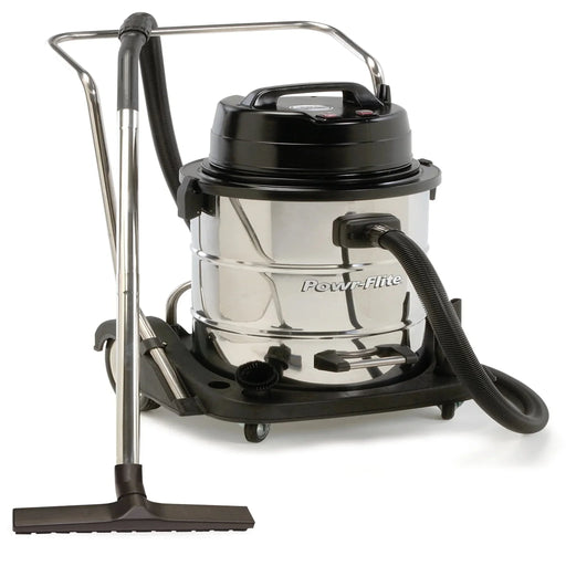 Powr-Flite PF57 20-Gallon Dual-Motor Stainless Steel Wet/Dry Vacuum – front view
