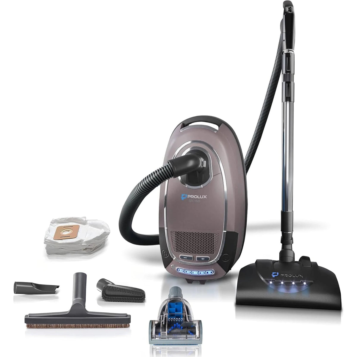 Prolux QX60 Pet Bagged Canister Vacuum - 107 CFM, Sealed HEPA, 1440 W