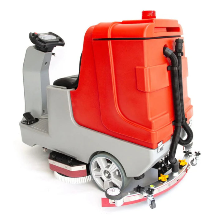 Sanitmax 34" Ride-On Floor Scrubber Dryer Machine