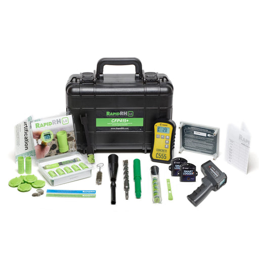 Wagner Meters CFP415+ Rapid RH L6 concrete flooring professional kit – kit contents