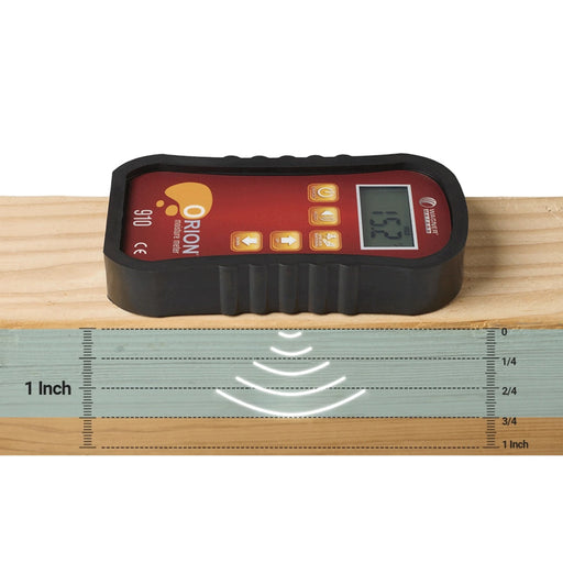 Wagner Meters Orion 910 pinless wood moisture meter – scanning depth diagram