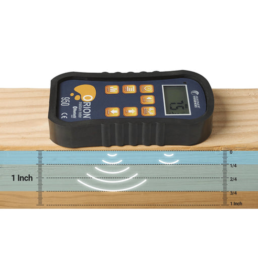 Wagner Meters Orion 950 pinless wood moisture meter – scanning depth diagram