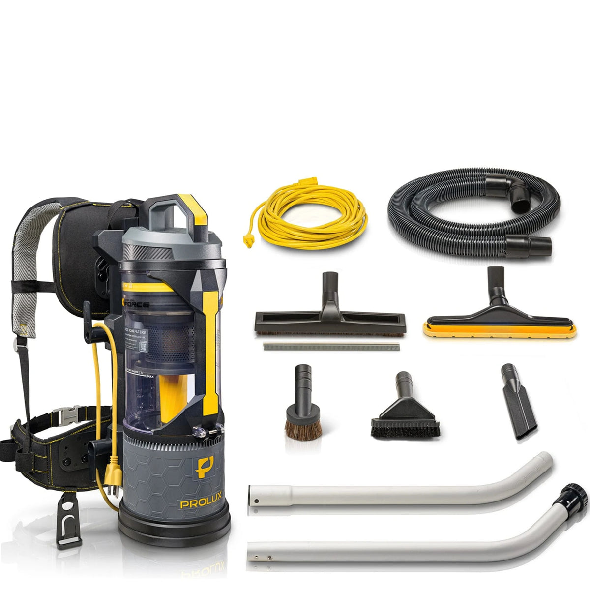 Prolux XForce Pro Bagless Backpack Vacuum - 105 CFM, 11 lb, No Bags