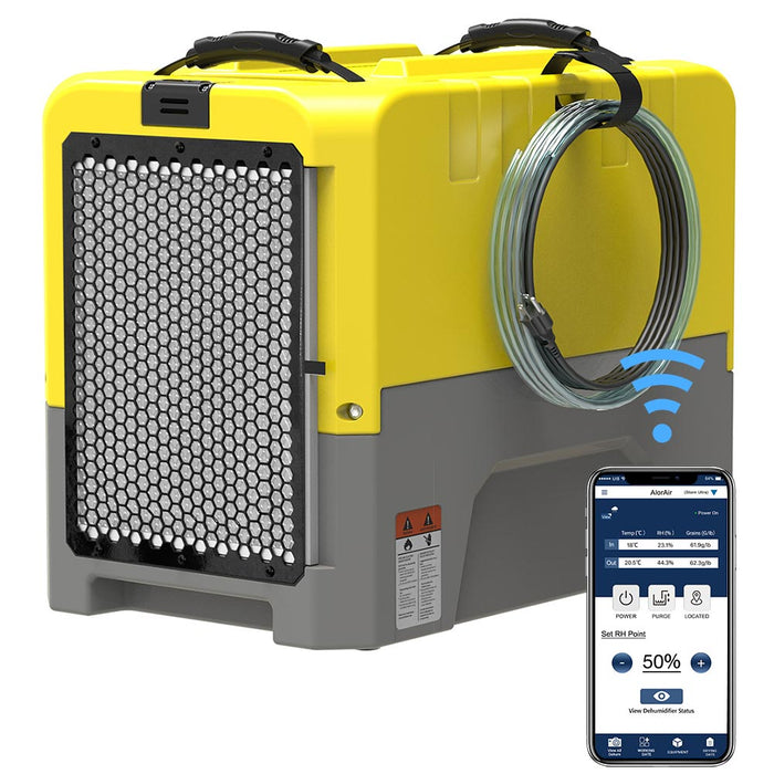 AlorAir® Storm LGR Extreme Smart App Control | 180PPD Commercial Dehumidifier for Crawl Space with Pump